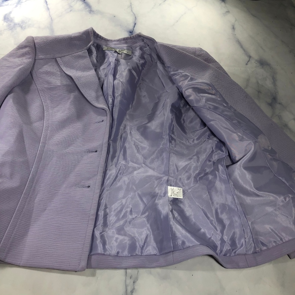 Tahari Arthur S. Levine Lavender Purple Blazer - Picture 7 of 8